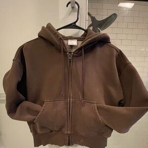 Aritzia Cozy Fleece Boyfriend Cropped Hoodie
